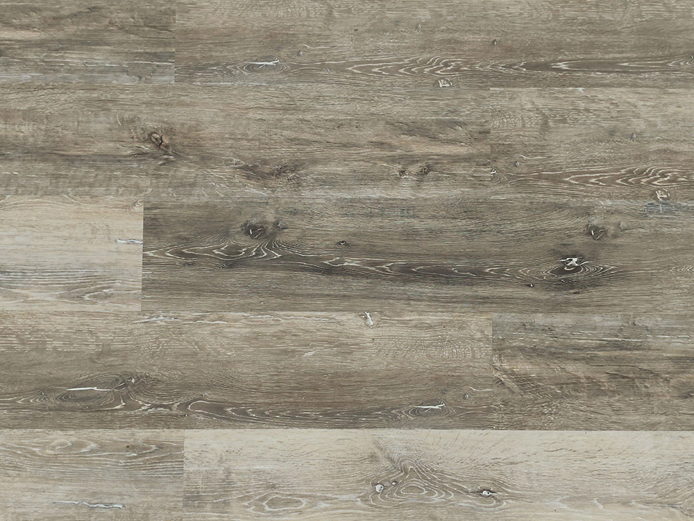 SPC-lattia, kulunut harmaa puusyy 7,25 × 48